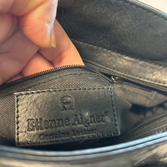 Etienne Aigner Soft Leather Small Top Handle Purse 9" tall x 12" wide x 3" deep - Picture 10 of 10